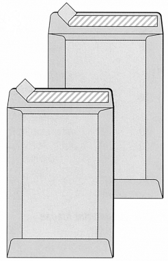 DIN B4 Versandtaschen mit Papprckwand, natron/braun, ohne Fenster, HK, 120g/qm