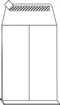 DIN B4 Seitenfaltentaschen mit 4 cm Falte (Klotzboden), natron/braun, ohne Fenster, HK, 140/150g/qm